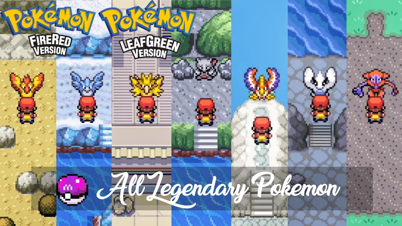 All Legendary Pokemon in Pokemon and Leaf Green [Remake] | Pokemon GBA & NDS Extras -