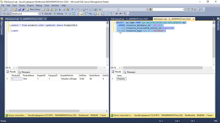 Transactions and locking in SQL Server and Oracle (or any sql database)