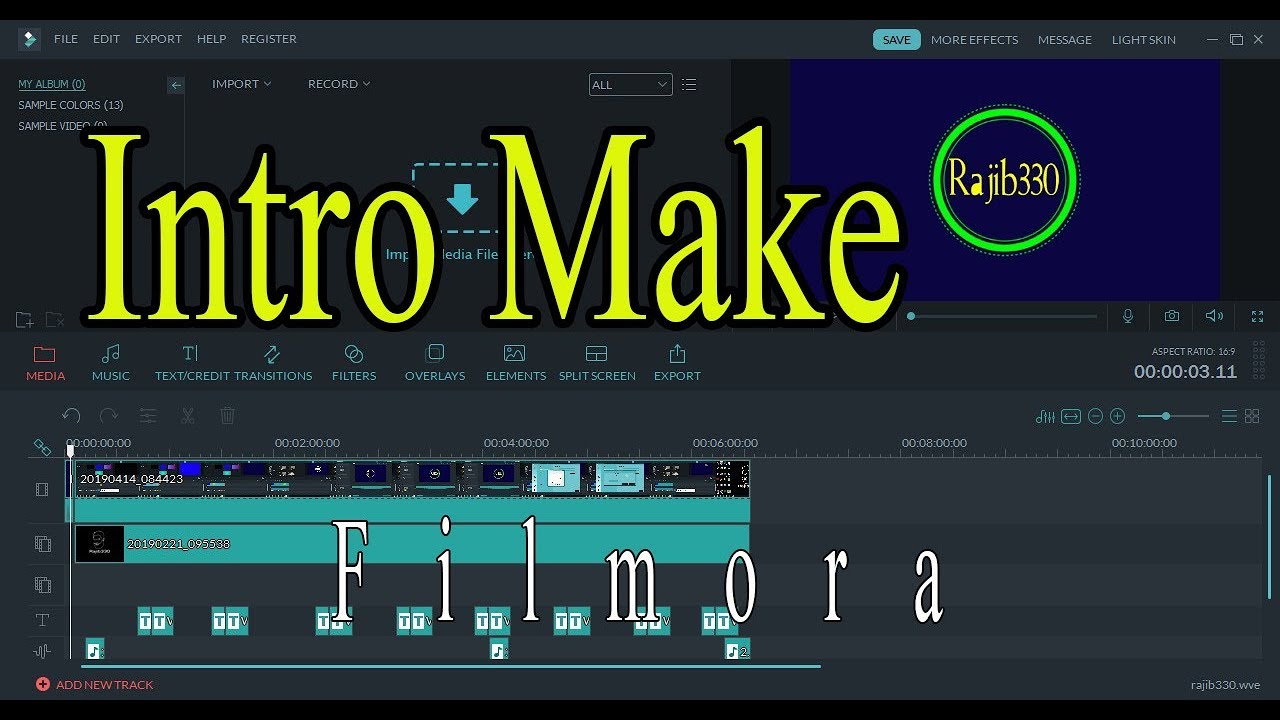 How to Make a Intro Filmora Wondershare - YouTube