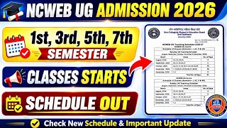 Detalles DU NCWEB 1st/3rd/5th/7th Semester Classes Start 2026 | NCWEB UG Classes Schedule 2026_1st Semester Noticias