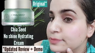 The Face shop Chia seed No shine Hydrating cream|Updated Review + Demo