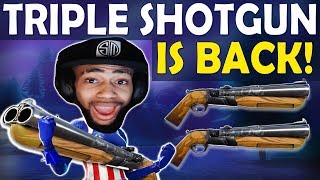 TRIPLE DOUBLE BARREL SHOTGUN | TRIPLE SHOTTY IS BACK! - (Fortnite Battle Royale)