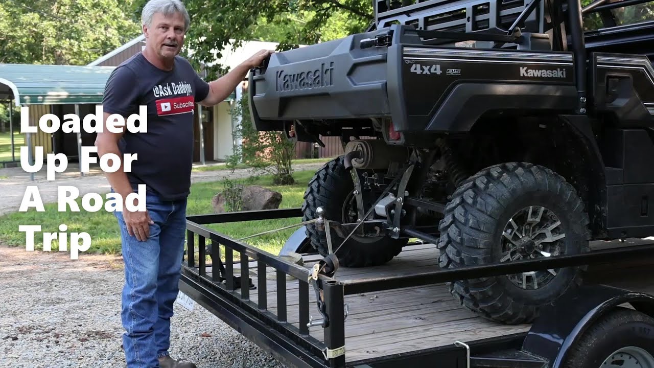 Loading Our UTV On A Trailer Time For A Road Trip - YouTube