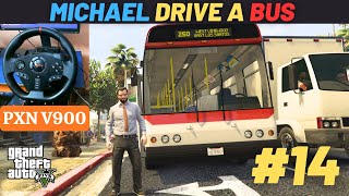 Michael drive a bus | Gta v bus simulator | Gta 5 Gameplay #14