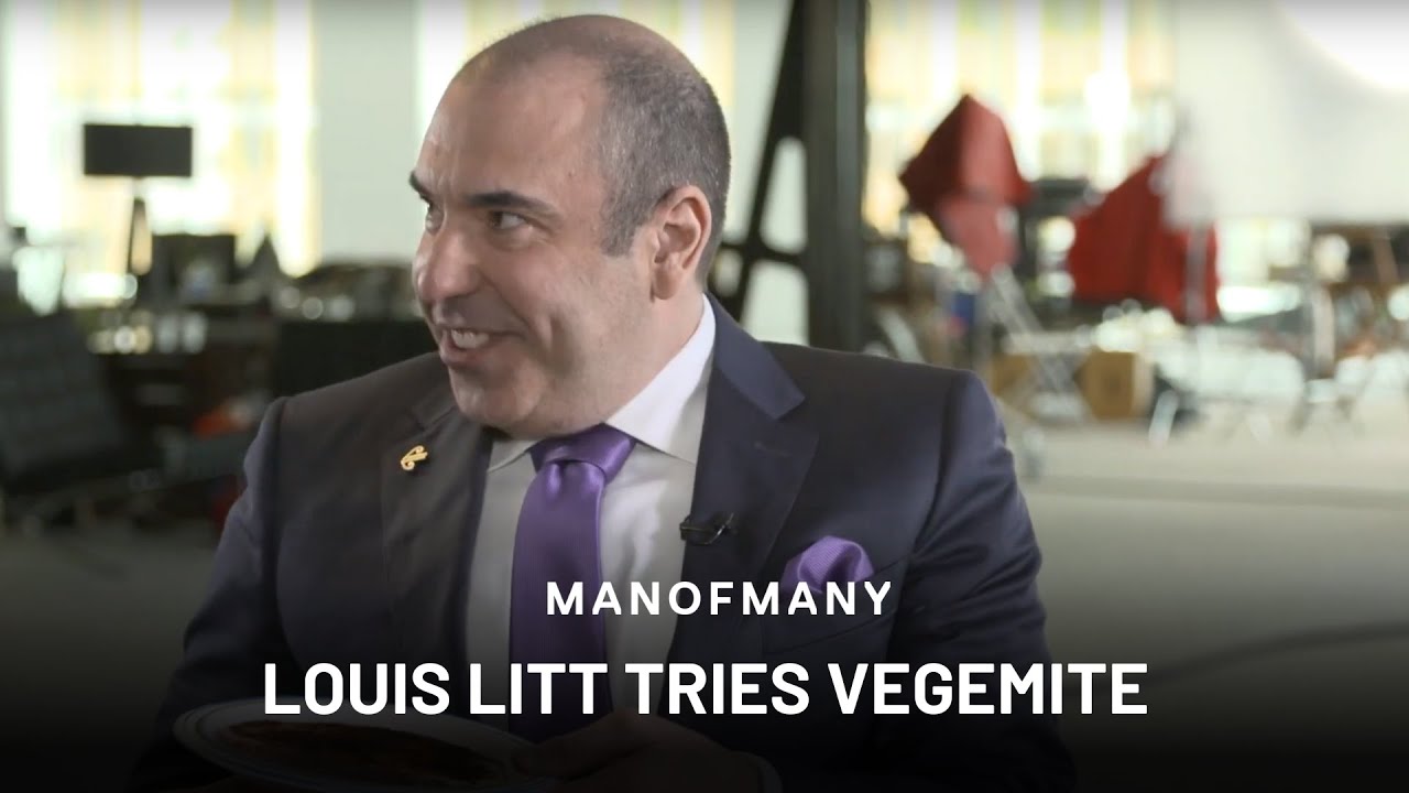 EXCLUSIVE: Watch Louis Litt Try Vegemite for the First Time - YouTube
