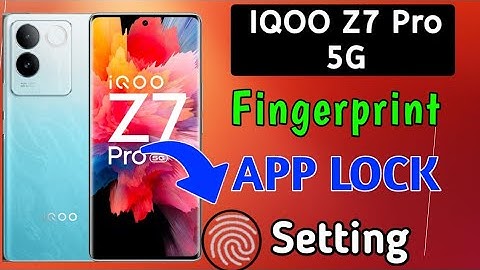 Iqoo z7 pro 5g fingerprint Applock setting | iqoo z7 5g me App me fingerprint Lock kaise lagea