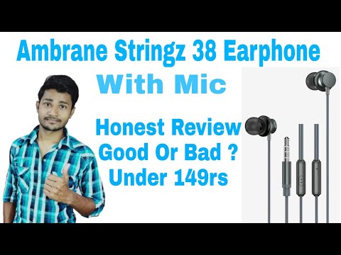 Ambrane Stringz 38 Wired Earphones with Mic Unboxing and Review | Ambrane Earphones under 149