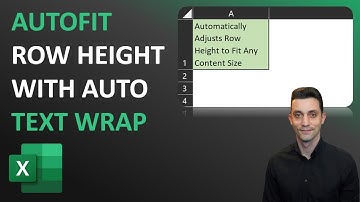 Excel Tips - Autofit Row Height to Cell Contents | Auto Text Wrap | Easy Method