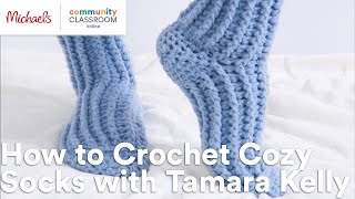 Online Class: How to Crochet Cozy Socks with Tamara Kelly | Michaels screenshot 5
