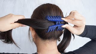 Simple Bun Hairstyle With Tocess Claw Clips | Self Made Hairstyle For Wedding And Party
