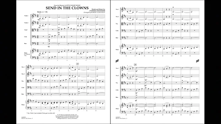 Send in the Clowns by Stephen Sondheim/arr. Robert...