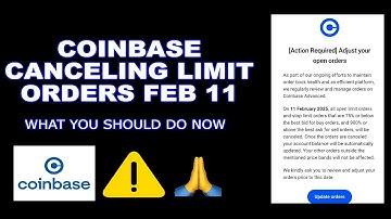 Coinbase Canceling Limit Orders. What to do next.