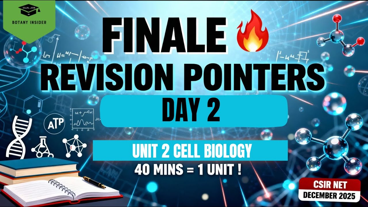 CSIR NET Life Sciences Revision Day 2 | Unit 2 Cell Biology Quick ...