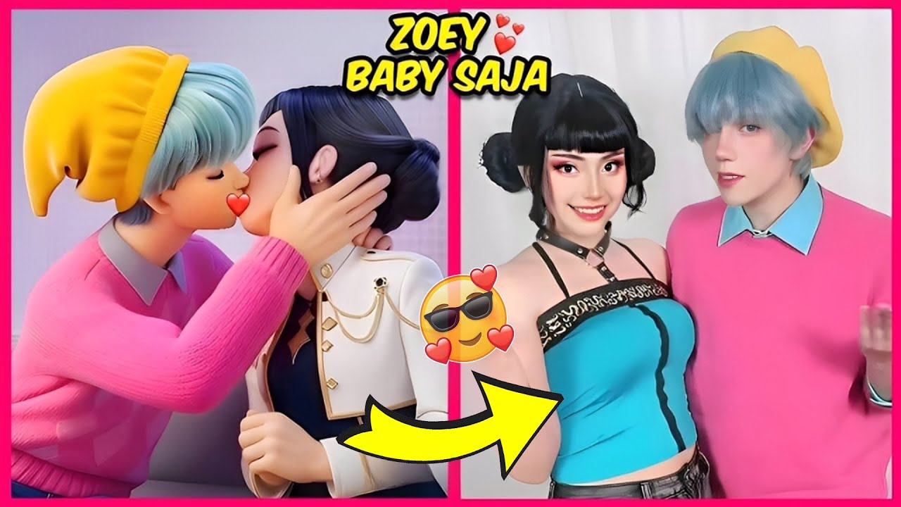 K-POP Demon Hunters Couple dans la vraie Version TIKTOK🎵🔥+ Devine qui CHANTE️🎤️😍 | Jinu♥️Rumi💙Zoey💚