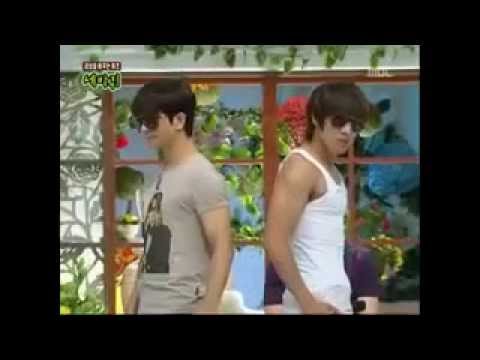 MBLAQ Lee Joon & G.O dancing on Quiz to change the world[Funny]