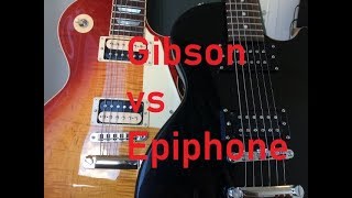 Guitar comparison: Gibson Les Paul vs Epiphone Les Paul.