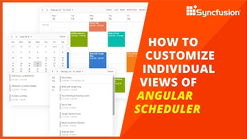How to Customize Individual Views of Angular Scheduler