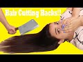 I Tested Viral Hair Cutting Hacks to see if they work! | *OMG* | Mishra Twins