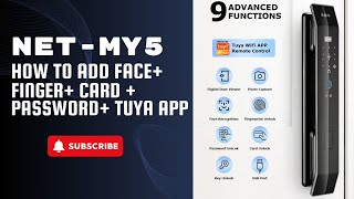 NET-MY5 Tuya Face Recognised Smart Lock | How to add Face | Finger | Card | Password | Tuya App |