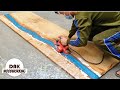 Epoxy Resin River Table in a Simple Way || Woodworking Projects - Resin Art