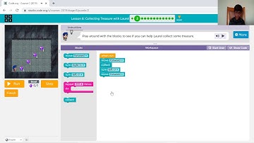 Coding for beginners and kids with CODE.ORG - Basic Blocks - CODE ORG - Course C Lesson6 Practice2