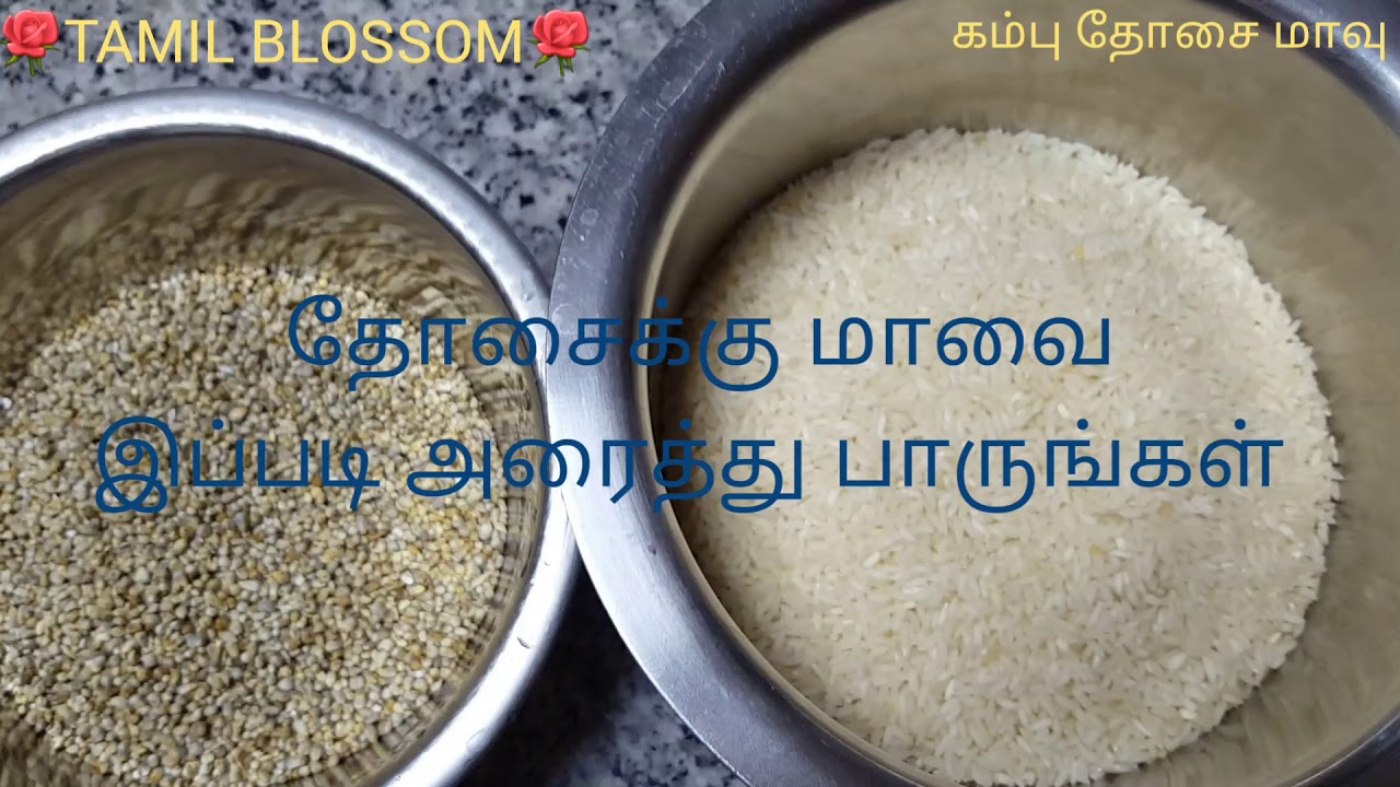 Kambu Dosai Recipe / How to prepare Kambu Dosai Maavu Recipe / Kambu ...