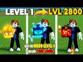 Từ Level 1 Đến Max Level Bằng Trái Nguyên Tố Trong Blox Fruits