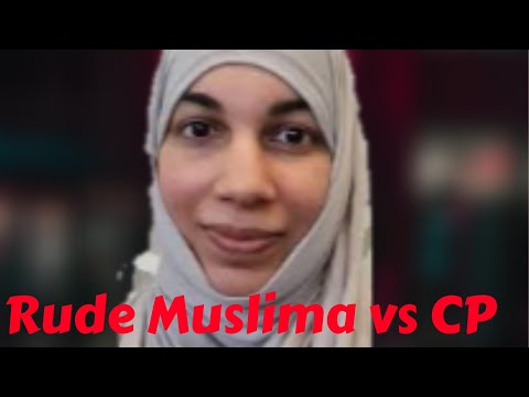 Rude Muslim woman  vs CP hot debate