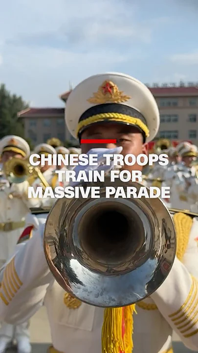Chinese troops train for massive parade