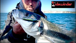 Lure fishing shallow reefs / Small boat fishing uk / trying out the new SIDEWINDER speed jig.