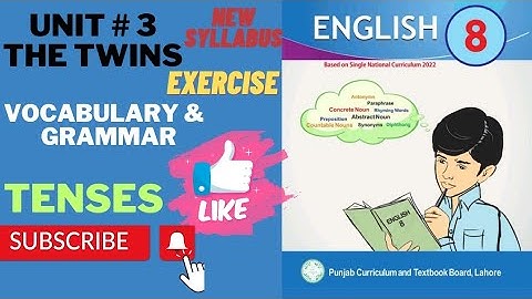 The Twins // Exercise Unit: 3 // Vocabulary & Grammar // English Class 8th #viral #viralvideo #eng