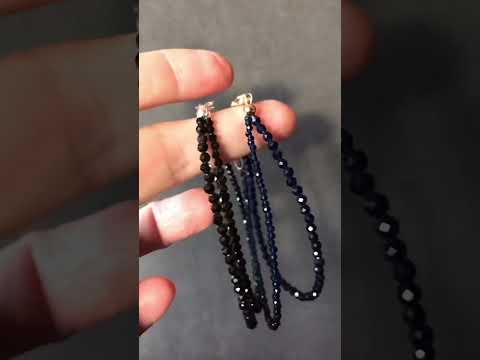 Тонкие двойные браслеты. Шпинель и серебро. #handmade #браслет