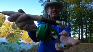Crazy Combo that actually works great!! Johnson Century model 100 on a....Fly Rod??