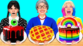 Wednesday vs Grandma Cooking Challenge | Funny Moments by DuKoDu Challenge