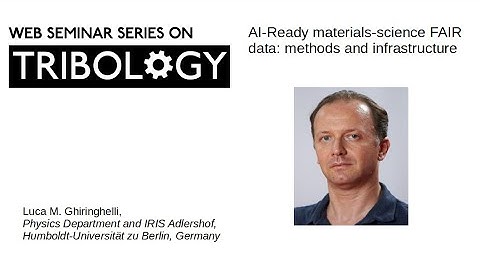 AI-Ready materials-science FAIR data: methods and infrastructure  - Luca M. Ghiringhelli