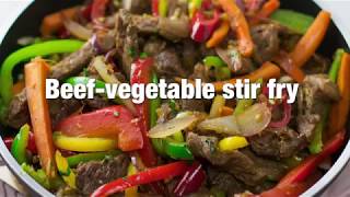 Beef vegetable stir fry