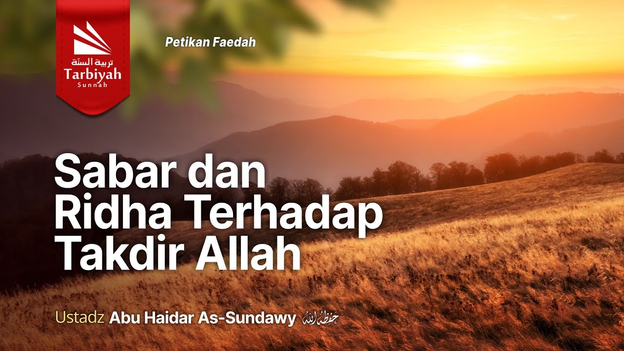 ⁣PETIKAN FAEDAH: Sabar dan Ridha Terhadap Takdir Allah - Ustadz Abu Haidar as-Sundawy حفظه الله