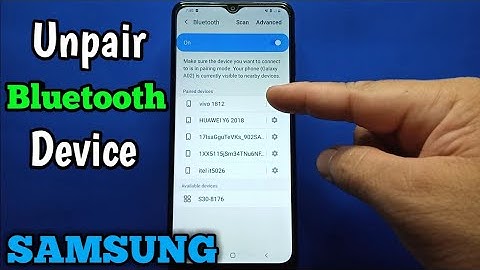 How to forget bluetooth device samsung