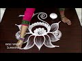 Beautiful swan kolam   creative designs by suneetha  easy rangoli muggulu   new patterns