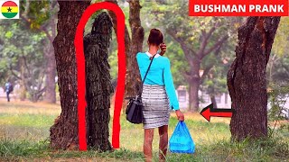 😂😂😂She Thought It Was A TREE GOD! Bushman Prank #40 Hilarious Screams & Laughter!