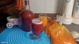 عصير الجزر والبرتقال و عصير الفراوله المركز وفوائده لشهر رمضان الكريم