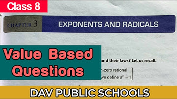 DAV class 8 maths chapter 3 Value Based Questions