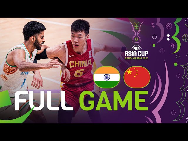 Group Phase | India v China | Full Basketball Game | FIBA