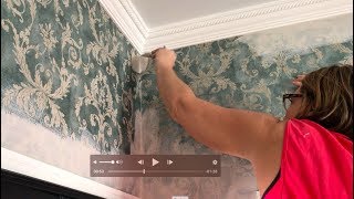 How to paint over wallpaper (YES YOU CAN) and a picture hanging hack!