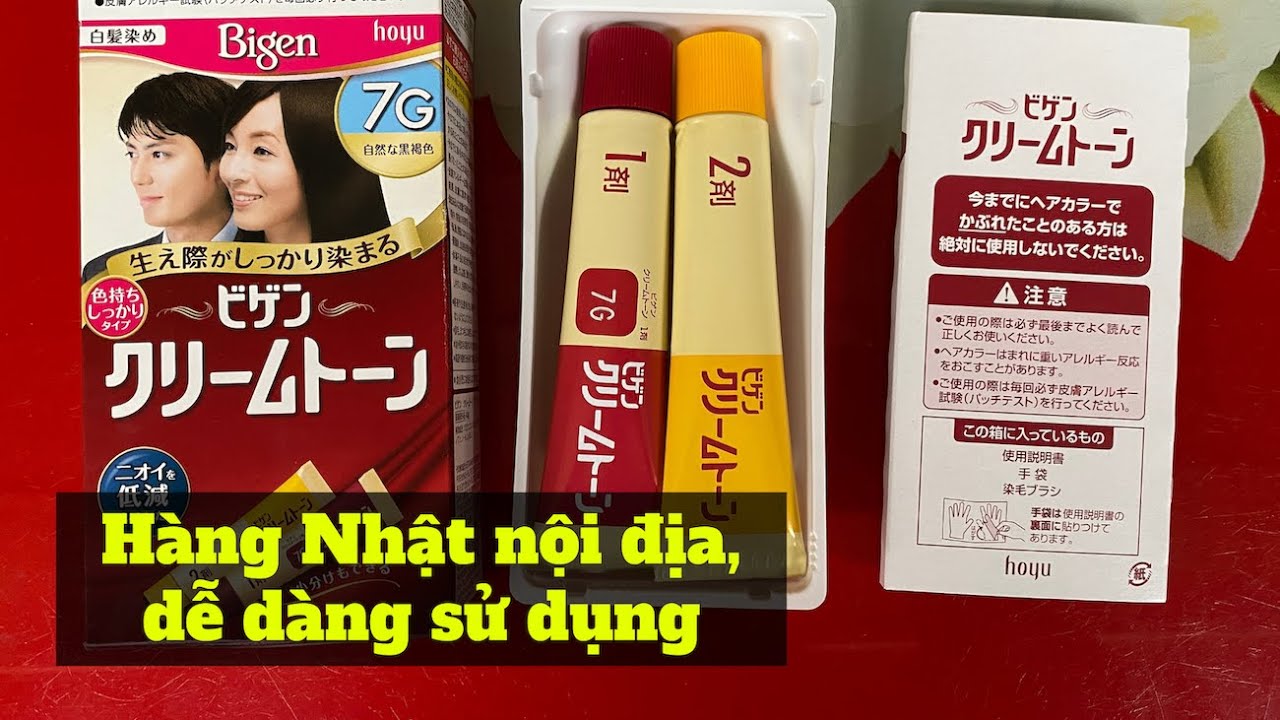 Tự nhuộm tóc với thuốc nhuộm phủ bạc Bigen 7G | Thích... - youtube