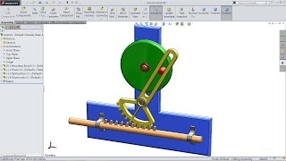 Solidworks tutorial | study of Reciprocating motion (Animation) in Solidworks