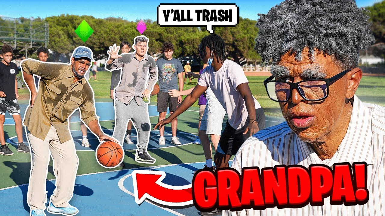 Grandpas Plays Basketball at the Park! YouTube