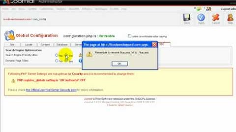 11) How to Enable SEF URL