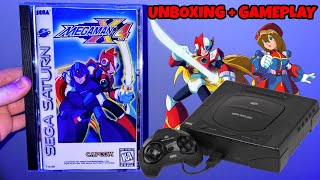 Mega Man X4 (SEGA Saturn) Unboxing and Gameplay (Reproduction)
