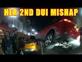 Bodycam DUI Arrest - 2nd Drunk Driving Arrest for 24-Year-Old Who Crashes Her Car